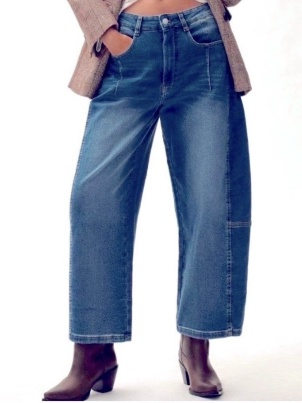 Anthropologie Pilcro The Kenna Mid-Rise Heritage Barrel Jeans Size 28